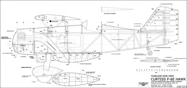 Curtis P-6E 'Hawk' Bauplan